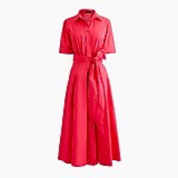 J. Crew Tie-waist short-sleeve shirtdress - Picture 3 of 4